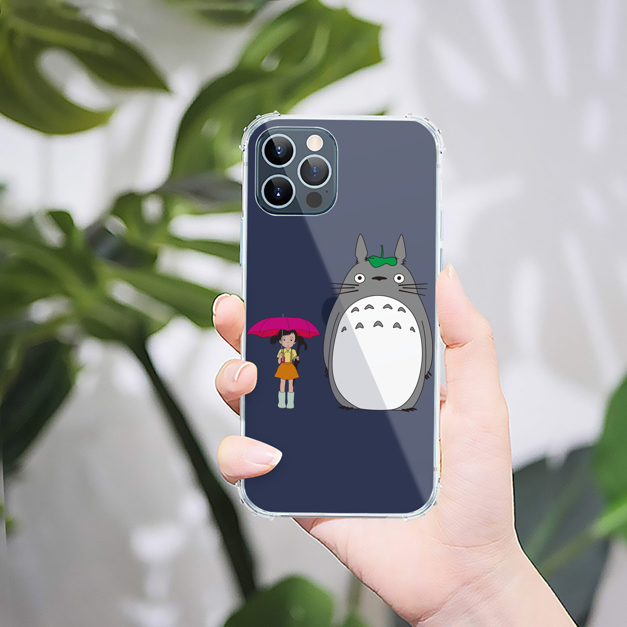 （画像用） となりのトトロ 草壁メイ 草壁サツキ My Neighbor Totoro Satsuki Kusakabe Mei Kusakabe 【iPhone 12シリーズ対応】透明スマホケース（クリアソフトケース）